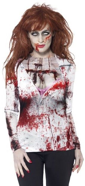 Dámské tričko zombie - Velikost M 40-42