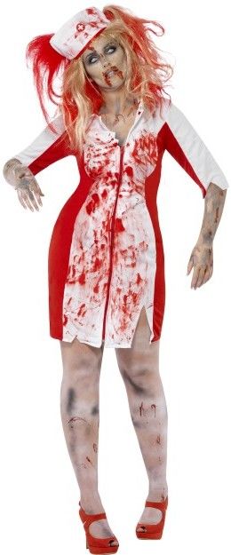 Dámský kostým zombie sestřička pro plnoštíhlé - Velikost XXL 52-54