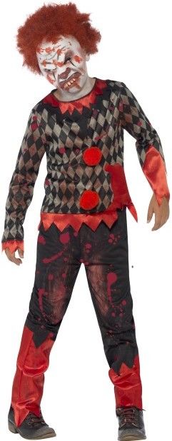 Dětský halloweenský kostým zombie klaun - Pro věk 4-6