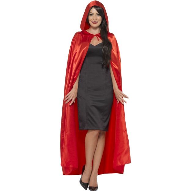 Plášť s kapucí červený, dlouhý - Univerzální velikost