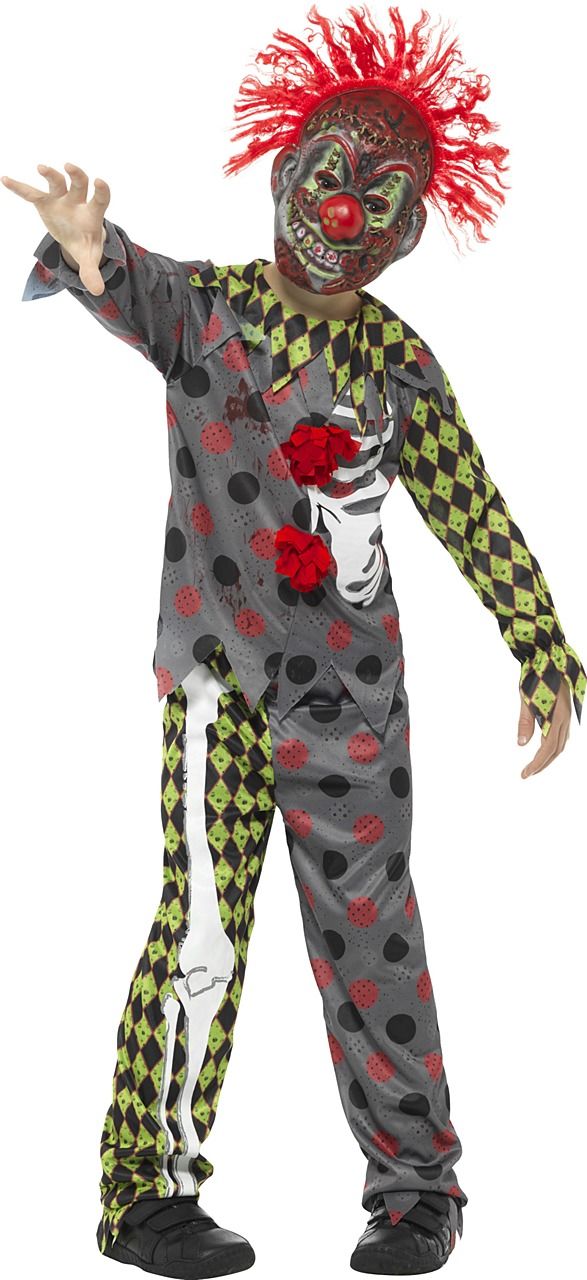 Dětský kostým zkroucený klaun deluxe - Pro věk 12 +