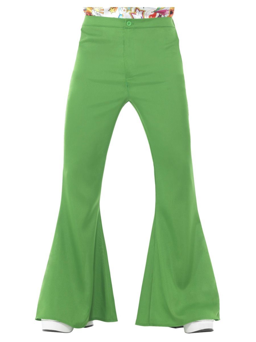 Zelené kalhoty do zvonu - XL