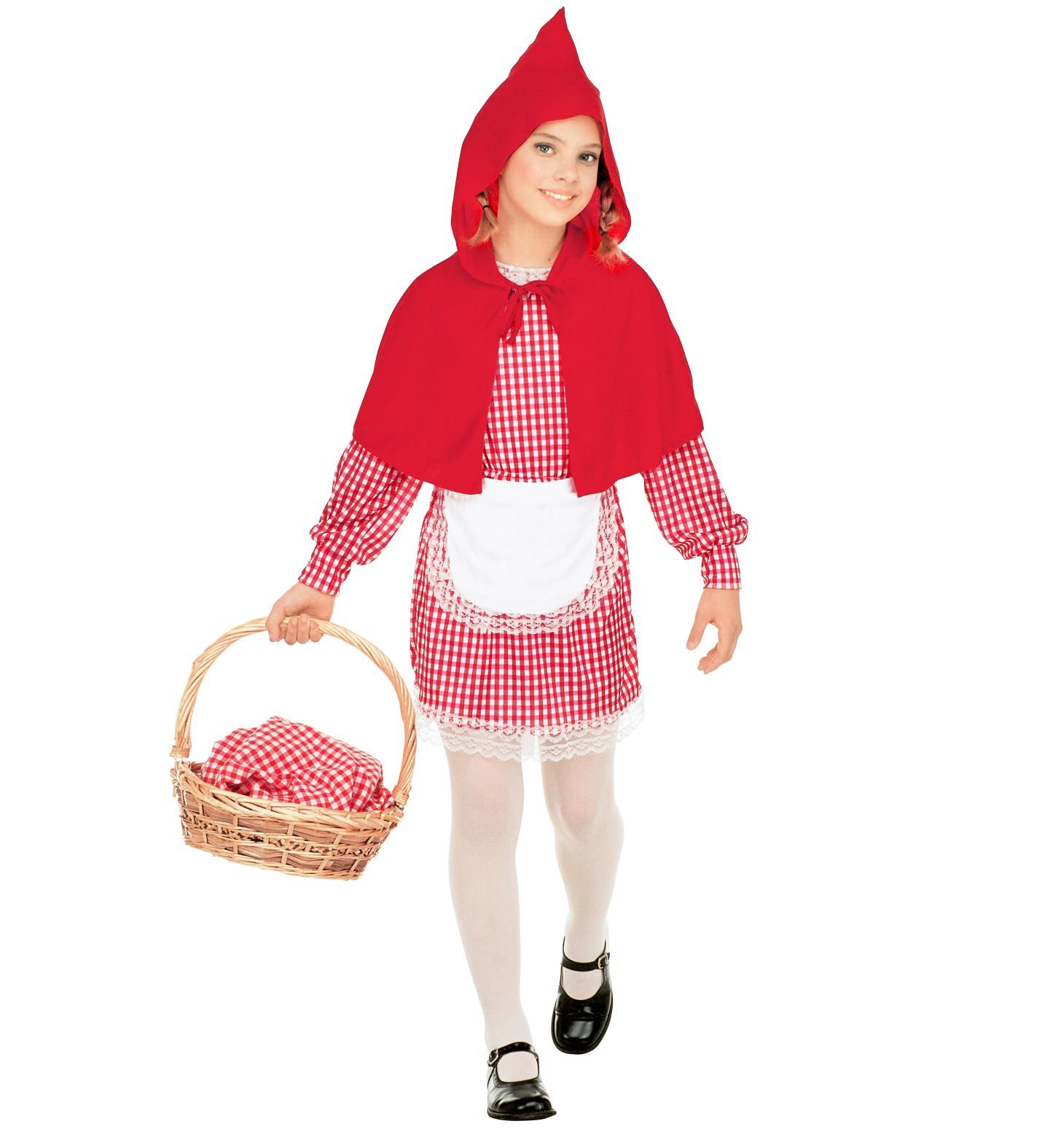 Dívčí karnevalový kostým červená Karkulka - pro věk 8-10 roků