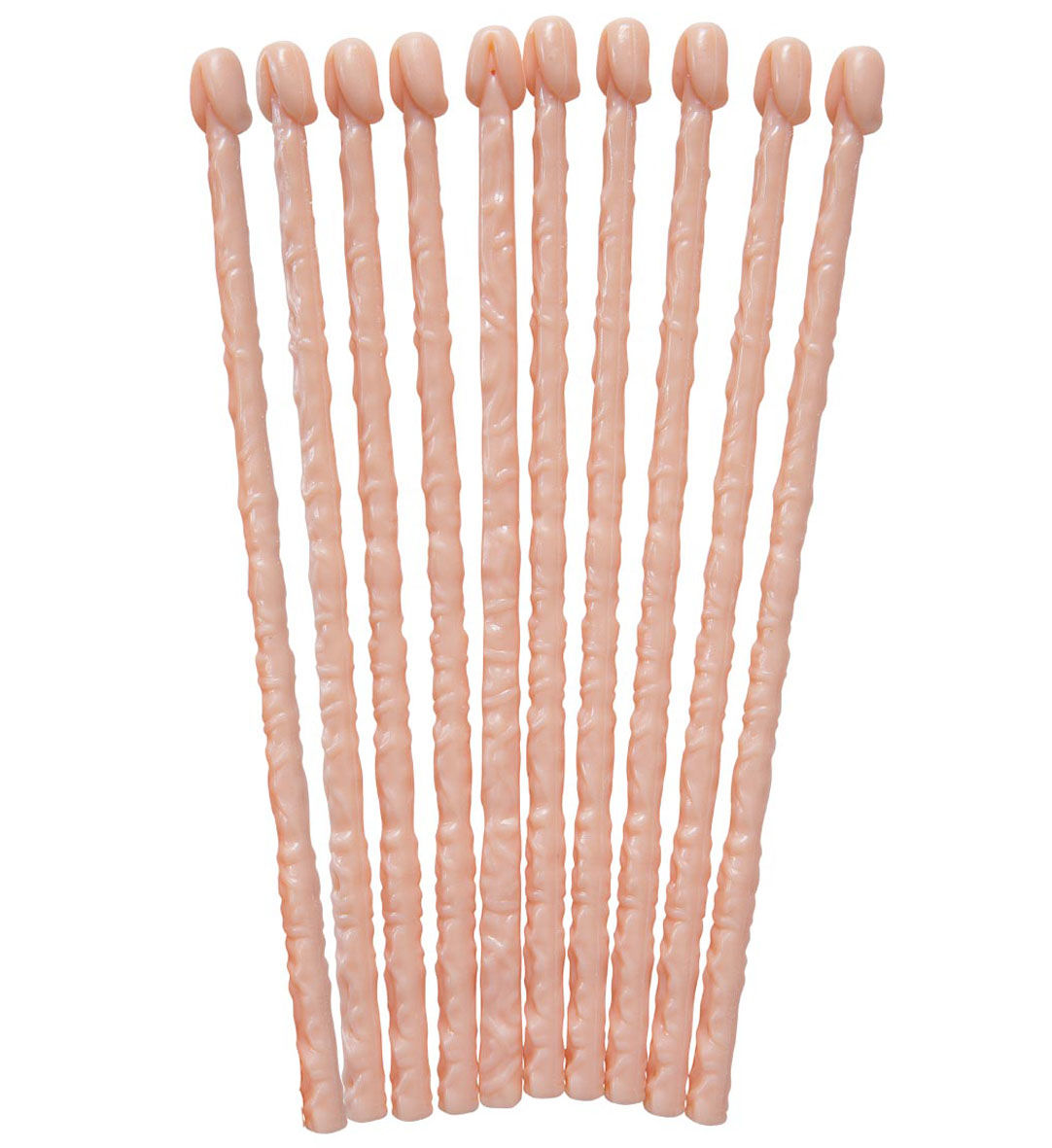 Set 10 míchátek do koktejlů ve tvaru pindíka (rozlučka se svobodou)