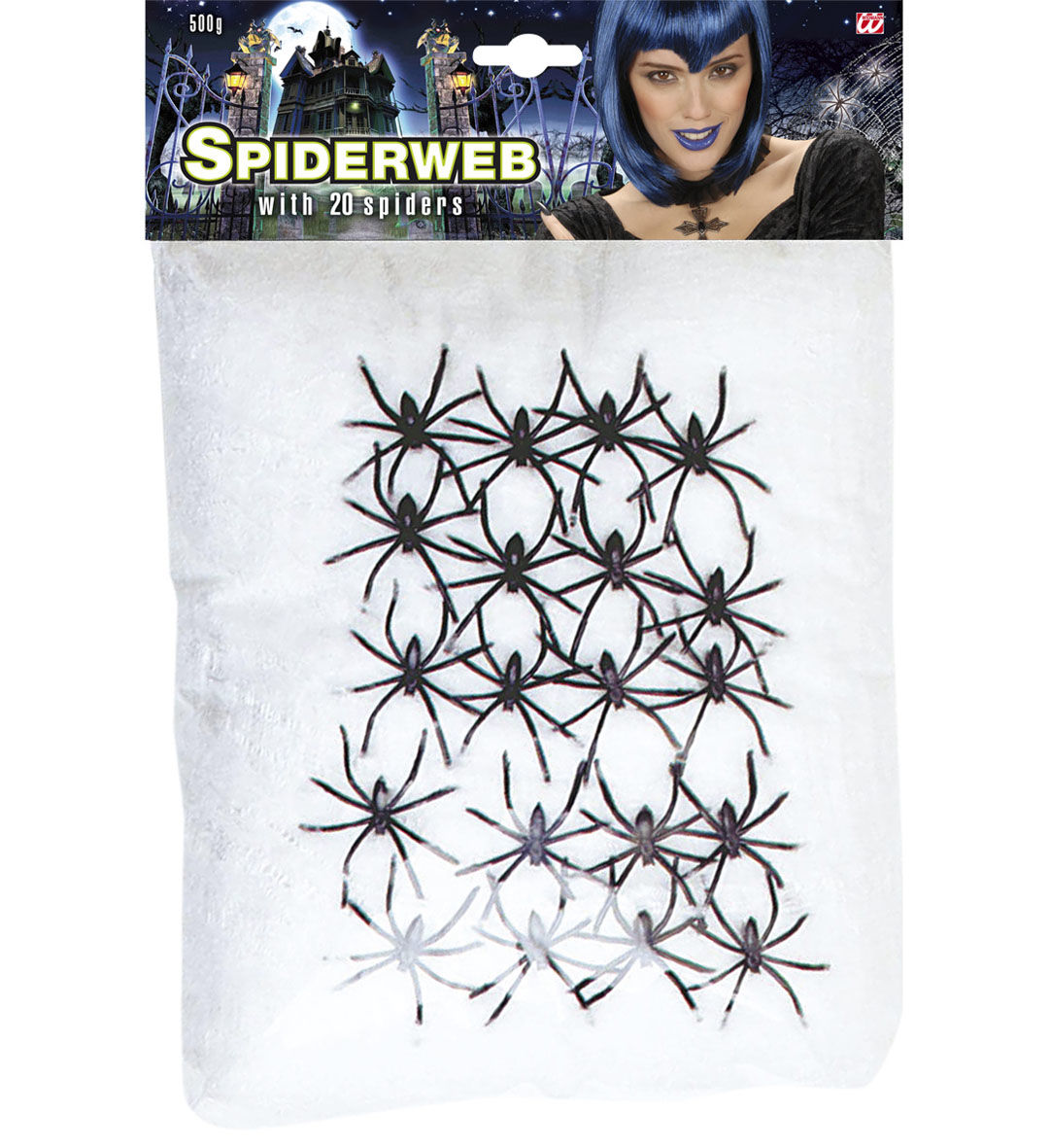 Velká pavučina s 20 pavouky (500g)
