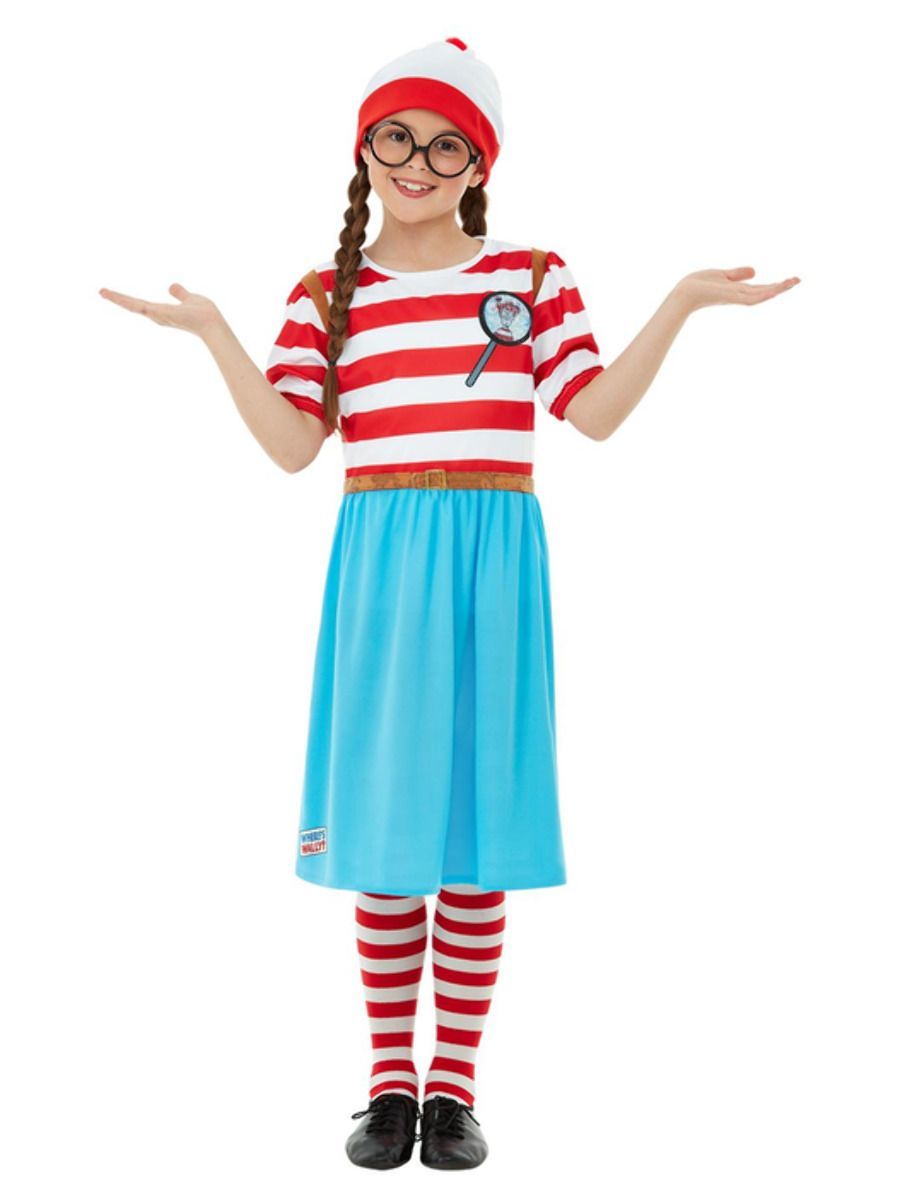 Dětský kostým Wenda Kde je Wally (červeno-bílý) - Pro věk 10 - 12 let