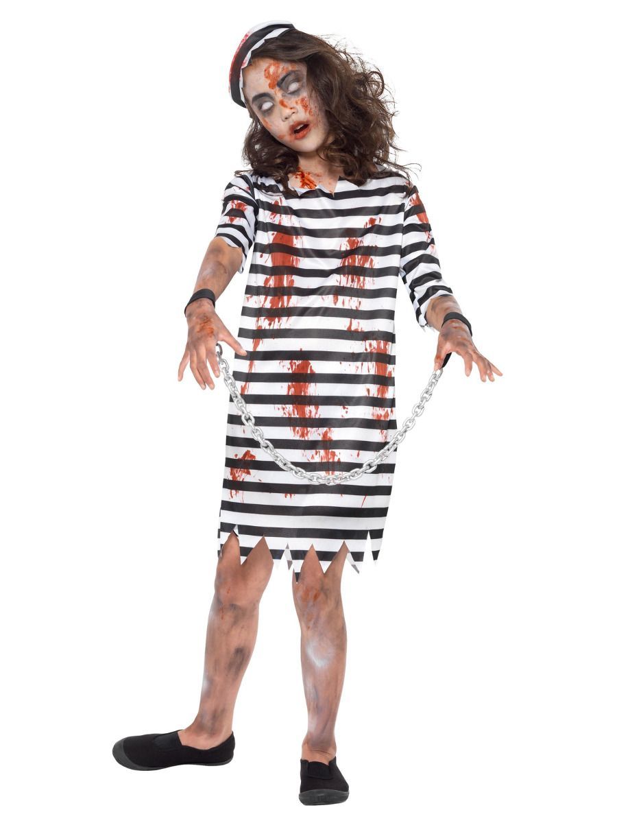 Zombie kostým odsouzence - dívčí - Pro věk 4-6 let
