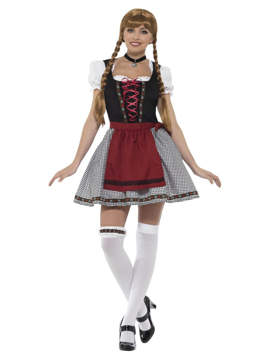 Dámský kostým dirndl Bavorská dívka, černý (Oktoberfest) - Velikost L