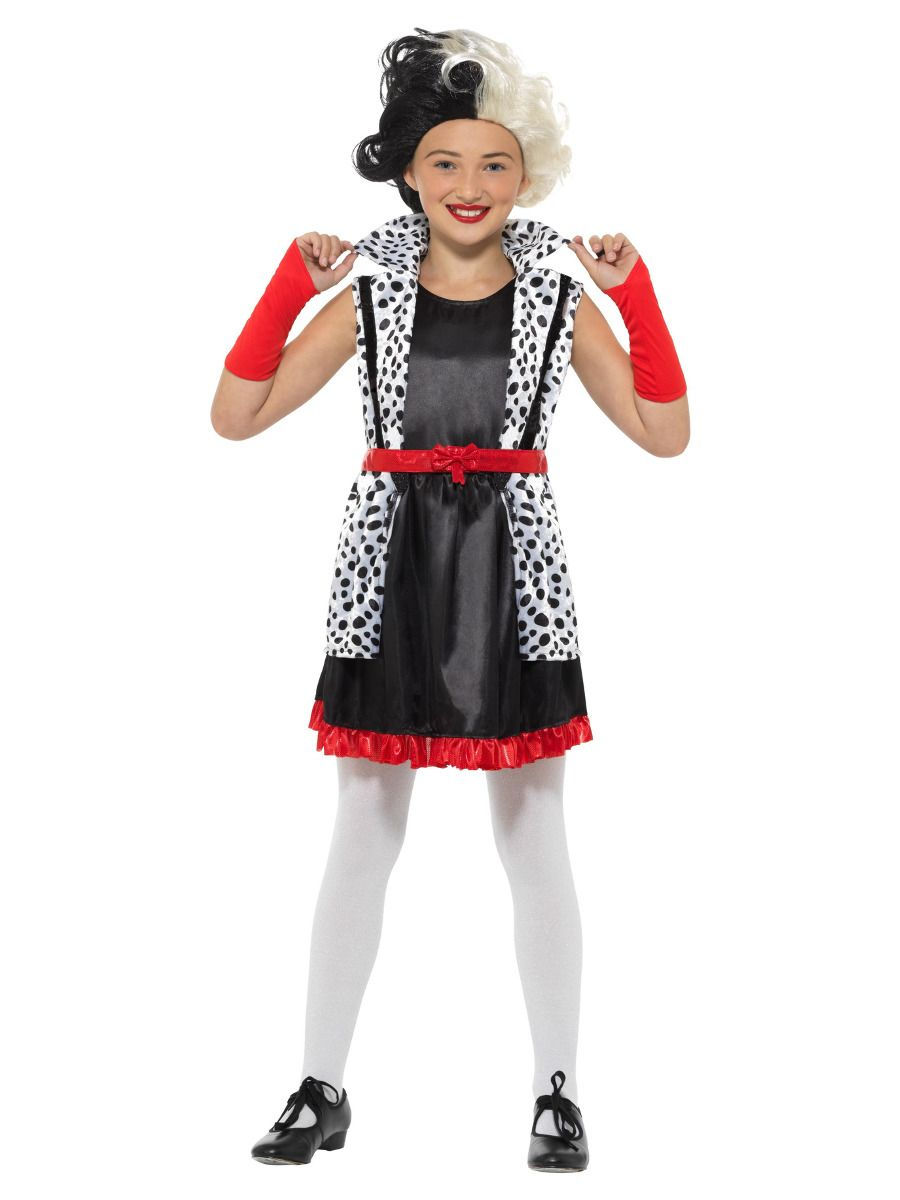 Dívčí kostým Cruella - Pro věk 10-12 let