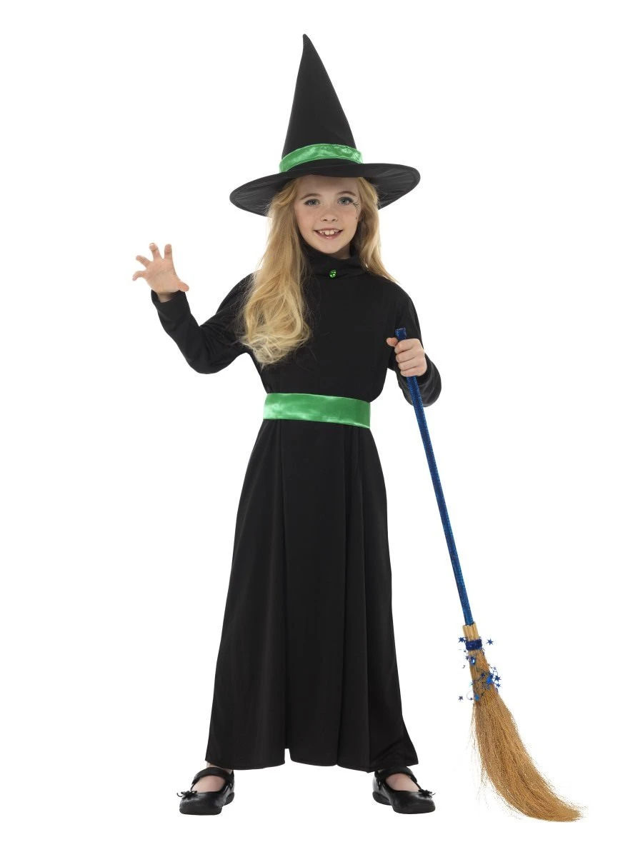 Dívčí kostým čarodějnice, černý - Pro věk 10 - 12 let