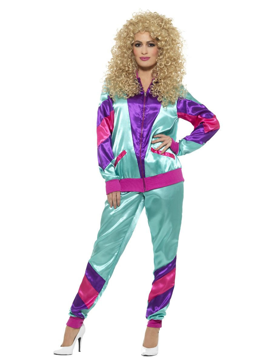 Dámský kostým 80s, fialový - L