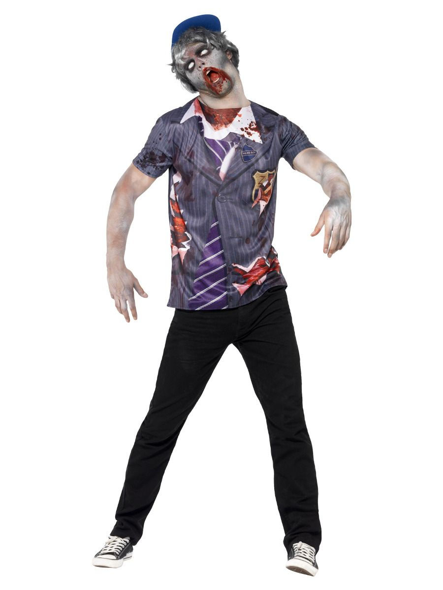 Pánský kostým školák zombie - Vel L
