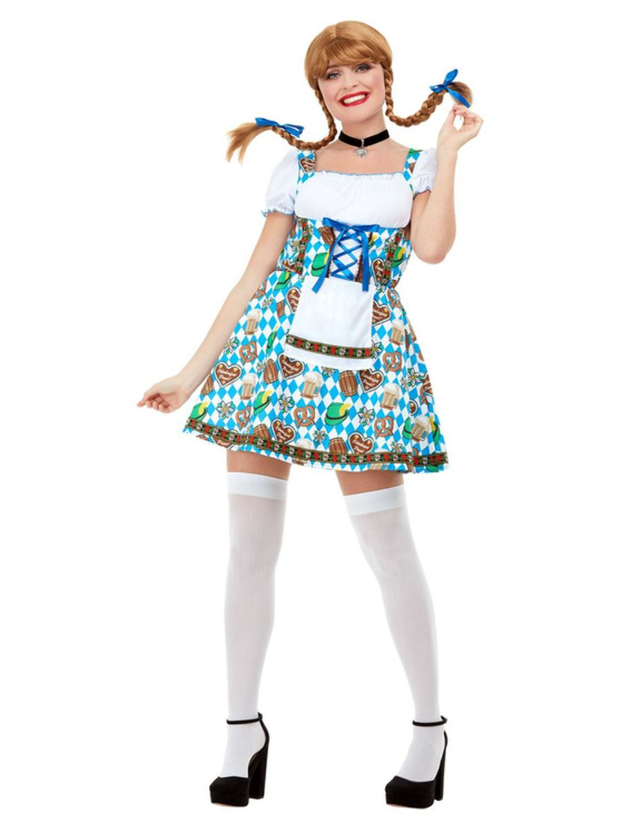 Dámský kostým dirndl Oktoberfest, modrý - S