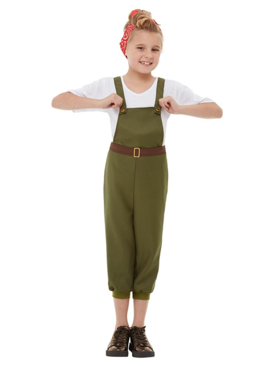 Dětský kostým, WW2 Little Land Girl - Pro věk 10-12 let