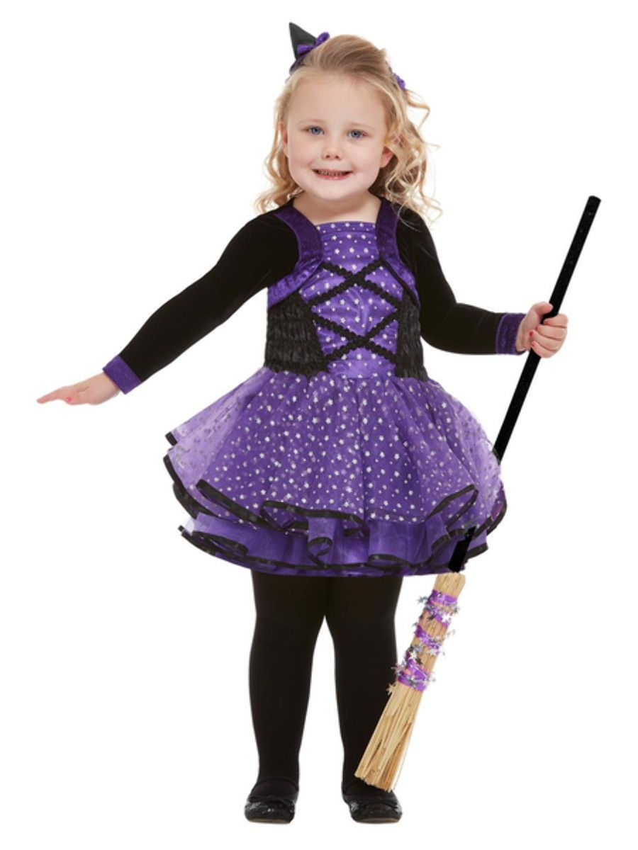 Dívčí kostým malá čarodějnice, fialový - Pro věk 1-2 roky