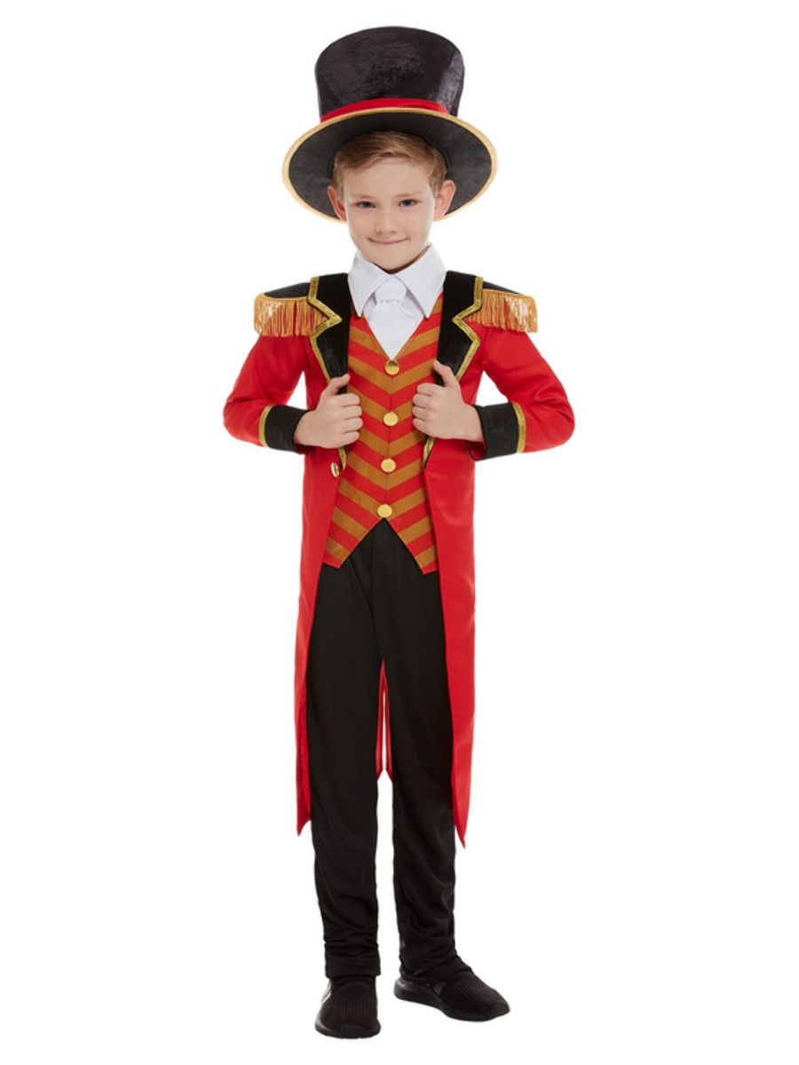 Deluxe kostým principál, červený - Pro věk 10-12 let