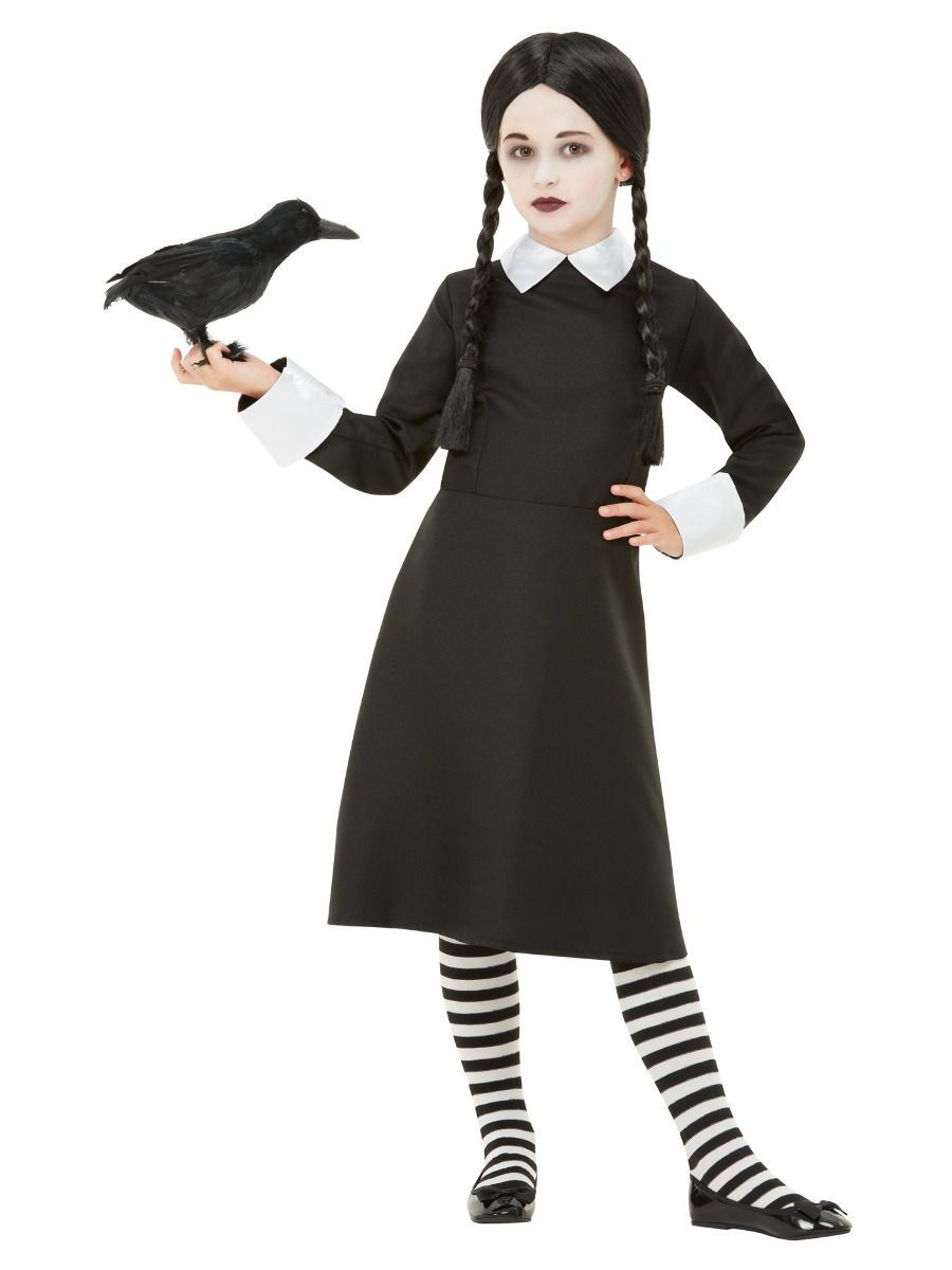 Dětský gothický kostým školačky, černý - Pro věk 10-12 let