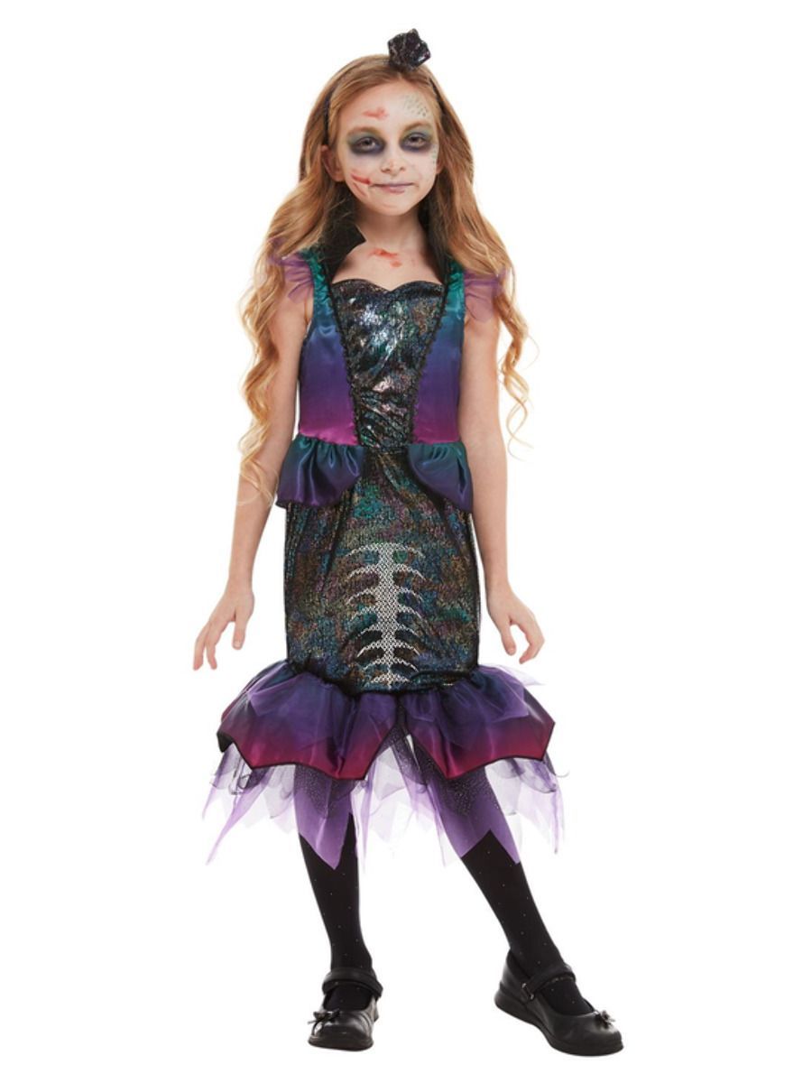 Dívčí kostým temná mořská panna Fialový - Pro věk 10-12 let