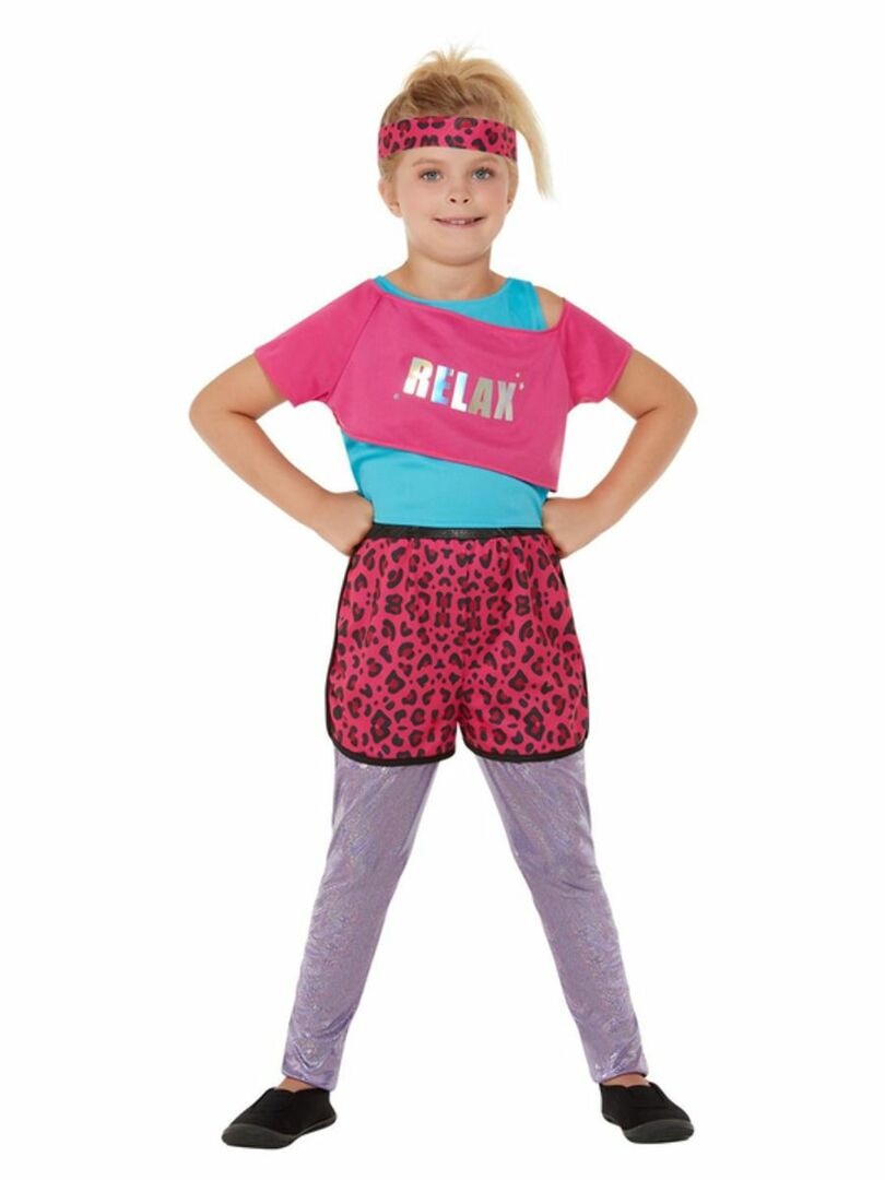 80s Relax Dívčí kostým - Pro věk 4-6 let