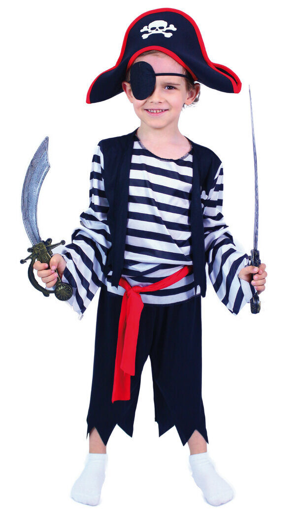 Dětský kostým pirát s čepicí a záslepkou e-obal - Pro věk 6-8 let