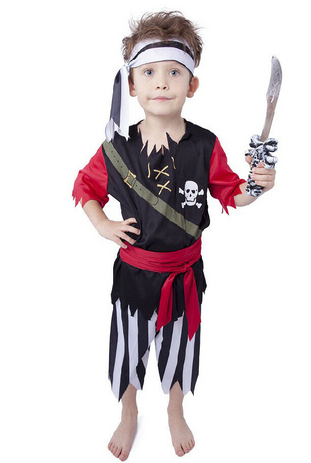 Dětský kostým pirát s šátkem - Pro věk 4-6 let