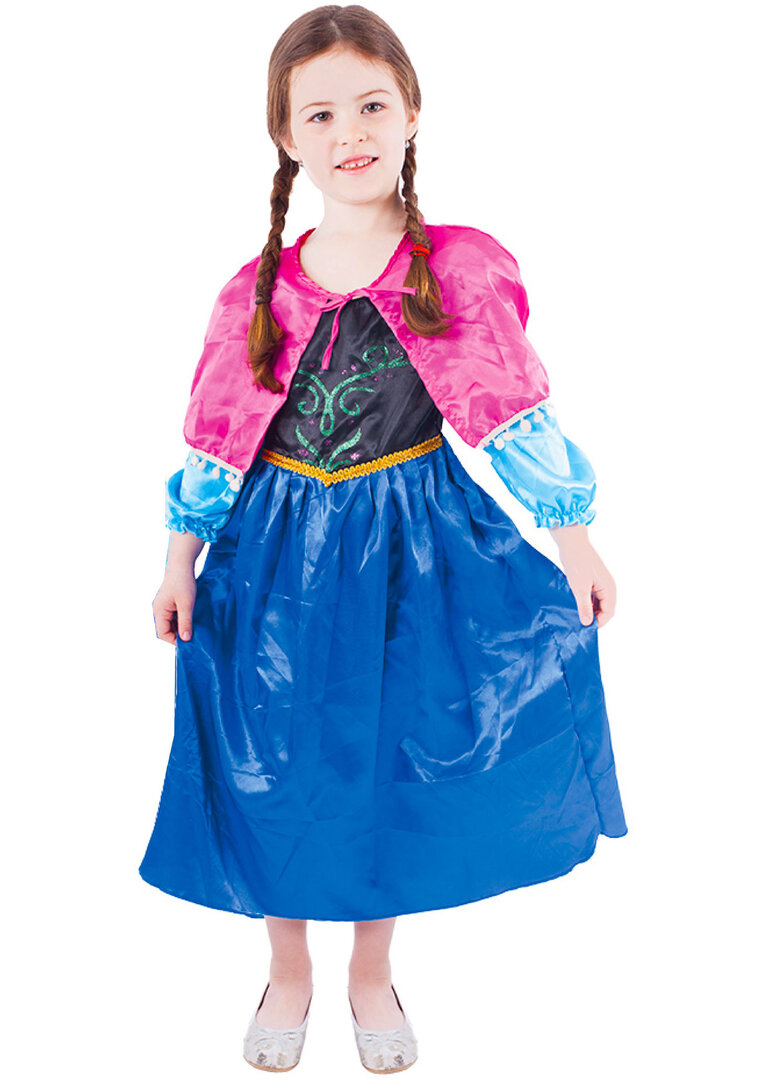 Dívčí kostým Anna - zimní království - Pro věk 6-8 let
