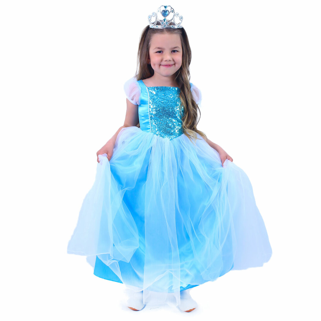 Dívčí kostým princezna, modrý - Pro věk 6-8 let