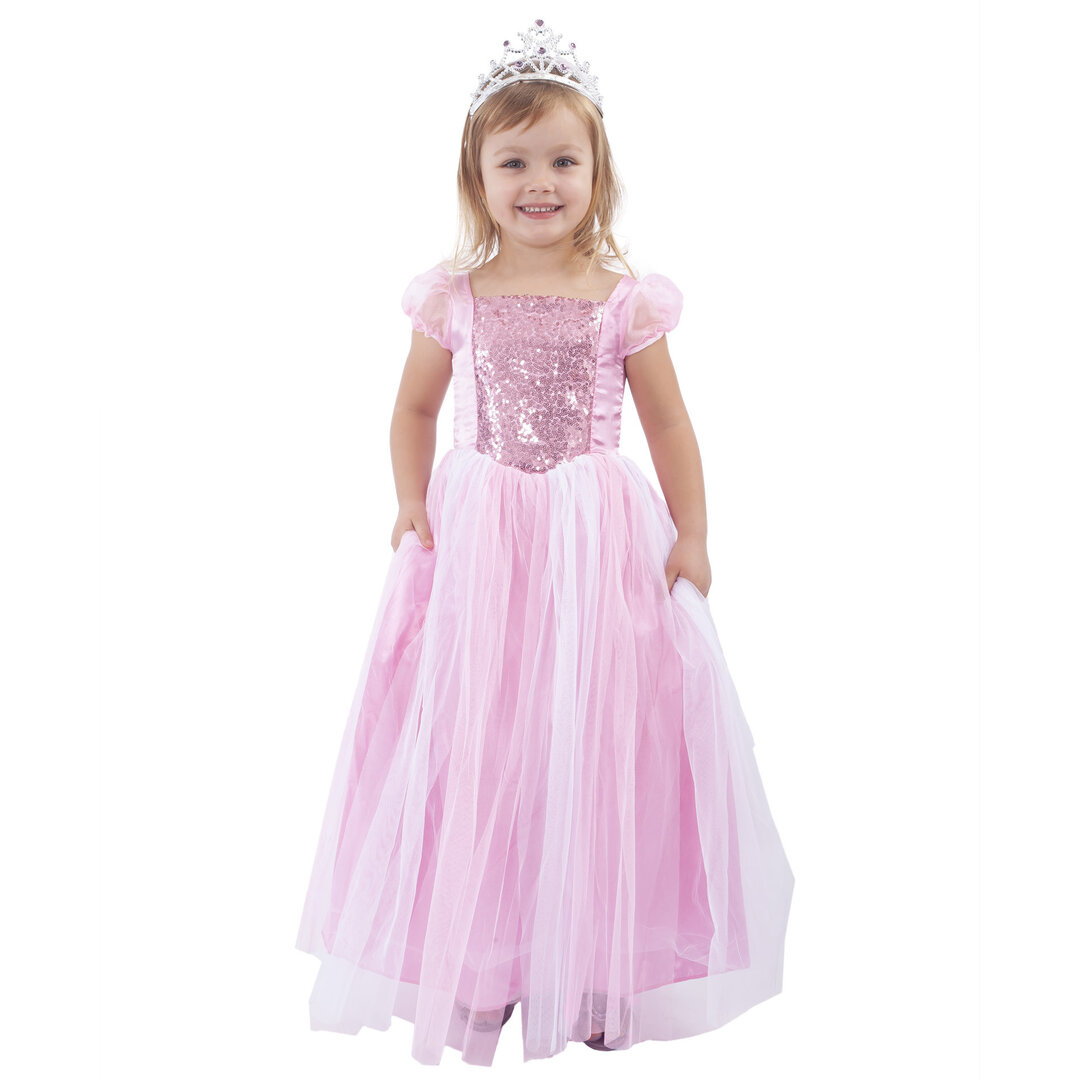 Dívčí kostým princezna, růžový - Pro věk 6-8 let