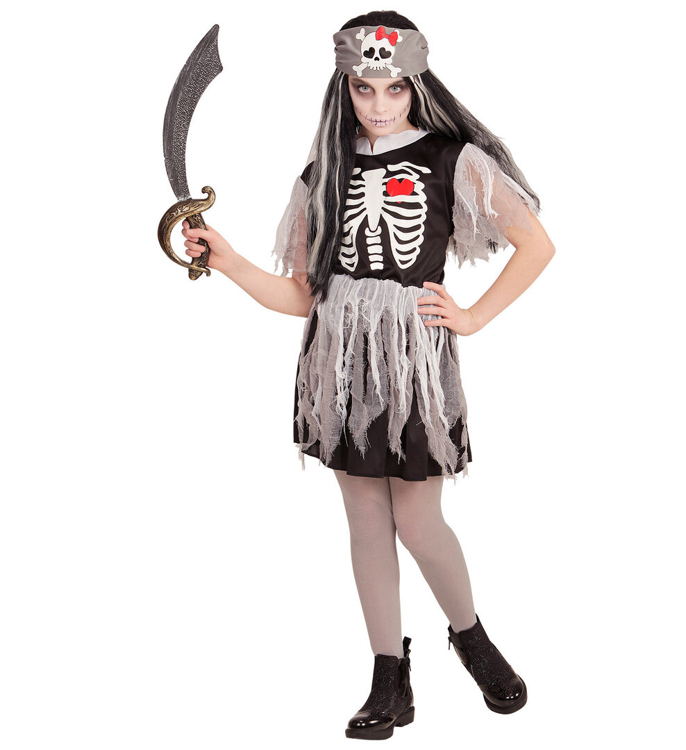 Loď duchů pirátský dívčí kostým - Vel 140 8-10 let