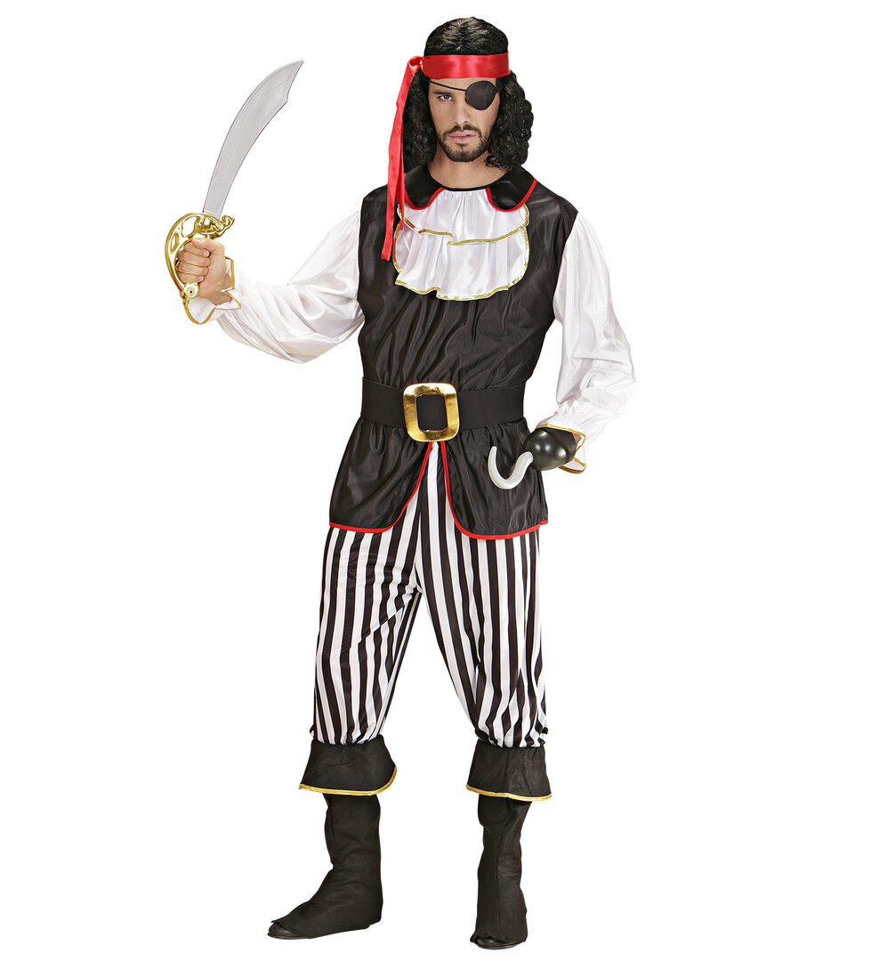 Pánský kostým pirát s šátkem - Velikost S