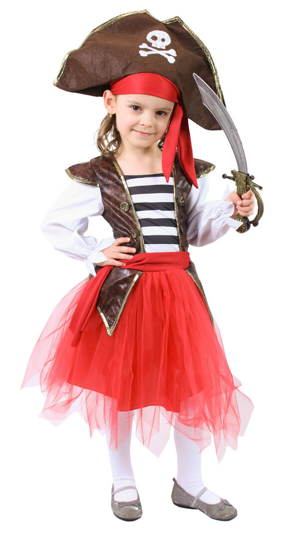 Dětský kostým pirátka se sukní - Pro věk 4-6 let