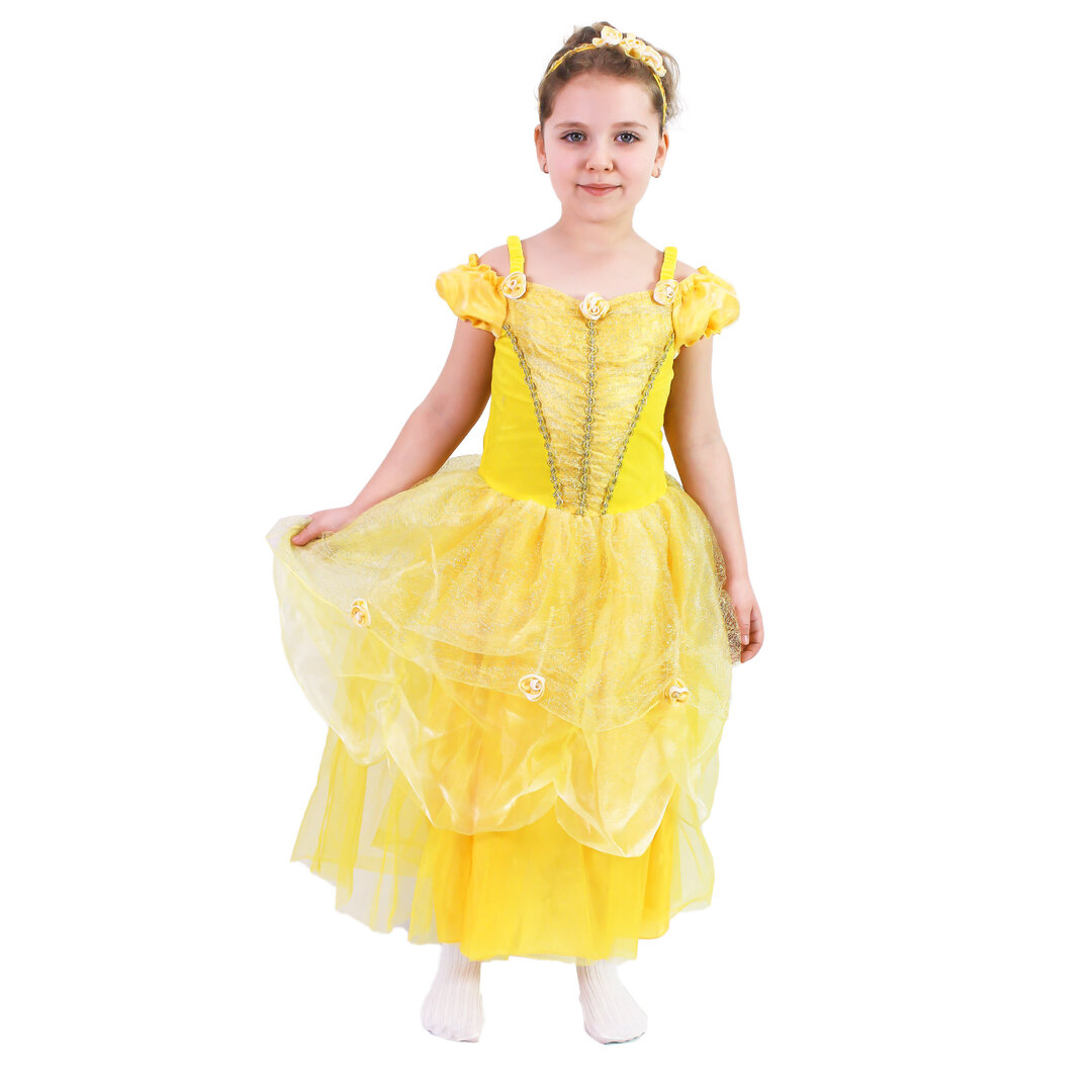 Dětský kostým princezna žlutá - Pro věk 6-8 let