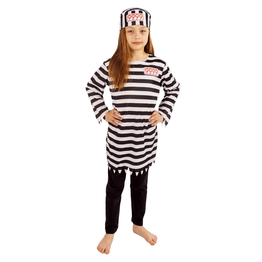 Dětský kostým vězenkyně - Pro věk 4-6 let
