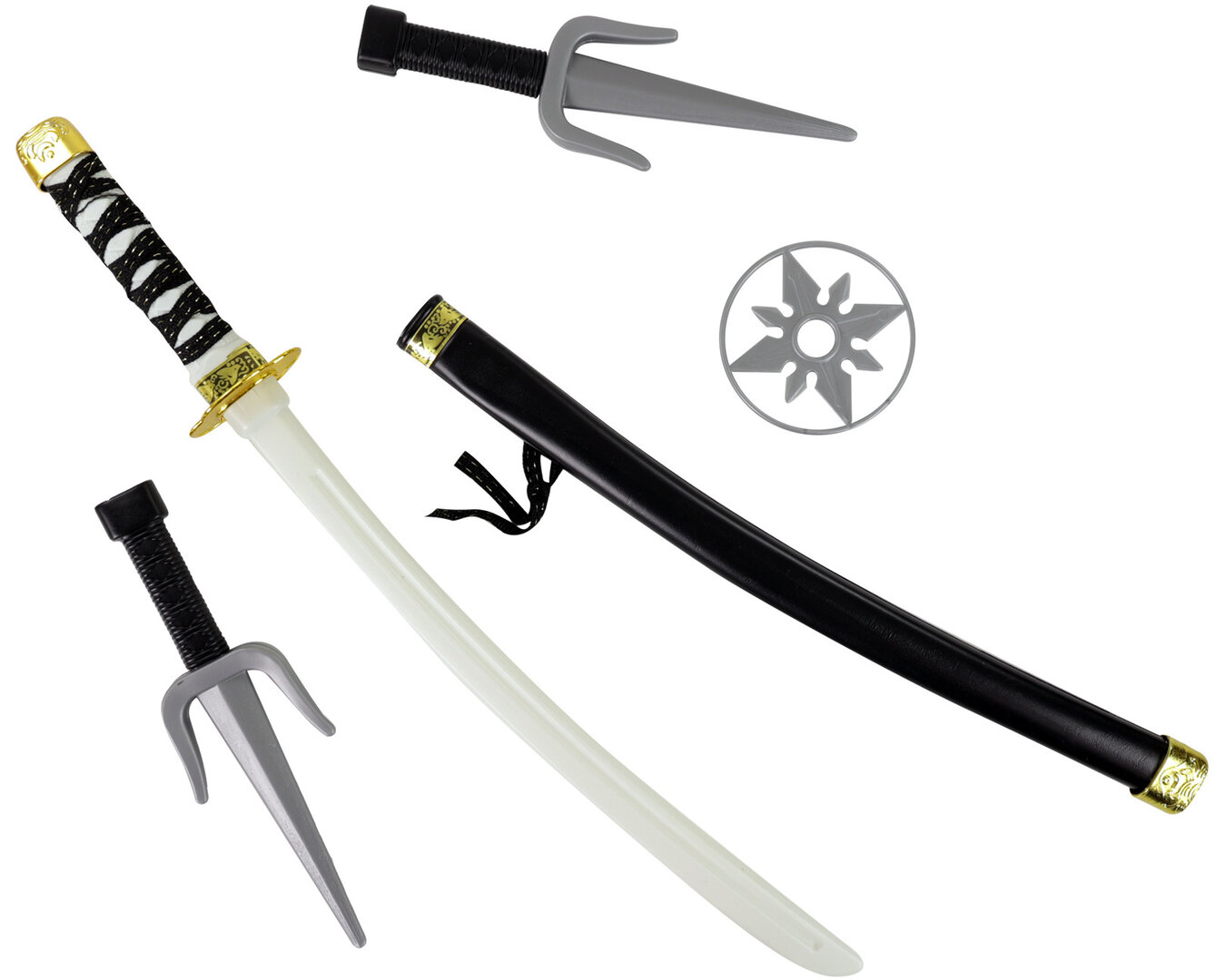 Ninja set s dýkami a hvězdicí