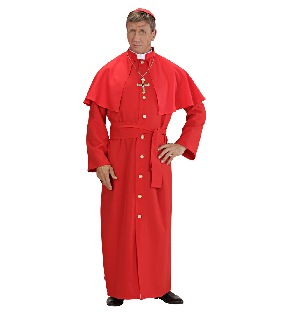 Pánský kostým kardinál, červený - Velikost L
