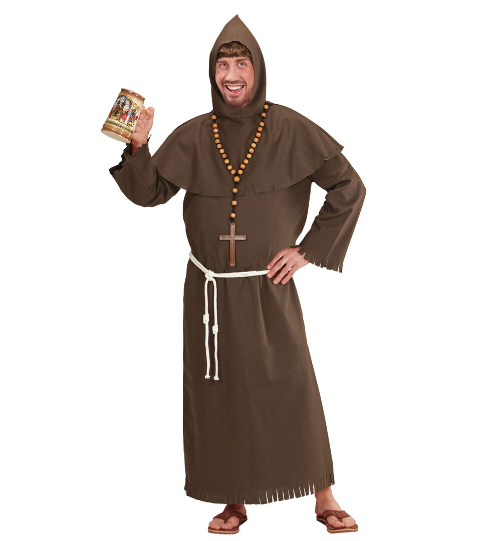 Pánský kostým mnich, hnědý - Velikost M