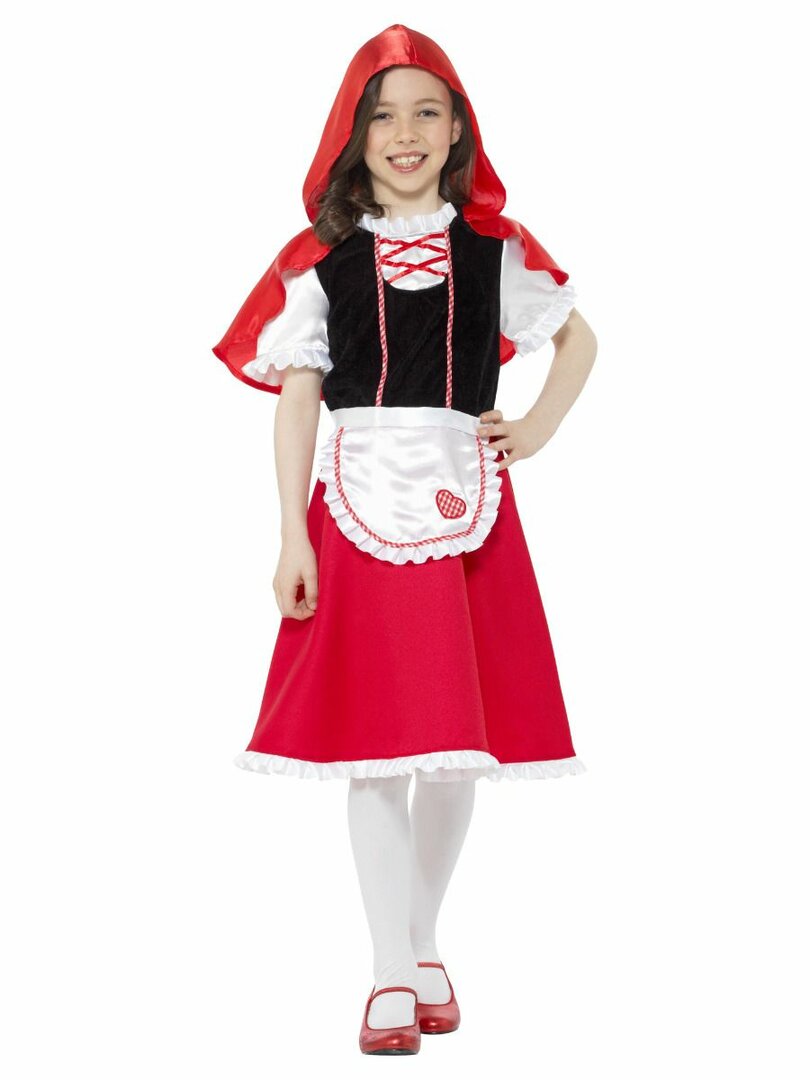 Dívčí kostým červená karkulka se sukní - Pro věk 7-9 let