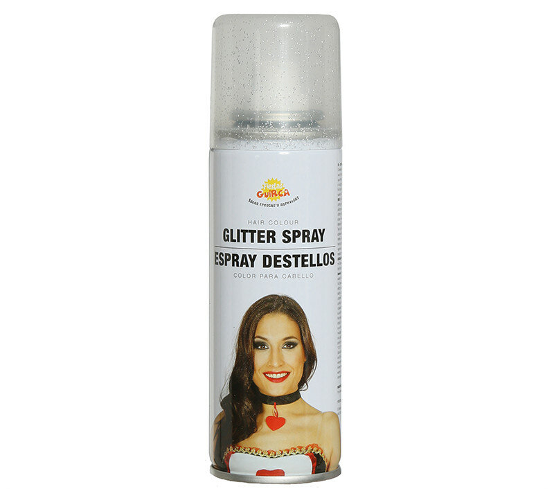 Stříbrný sprej na vlasy s glittry, 125ml