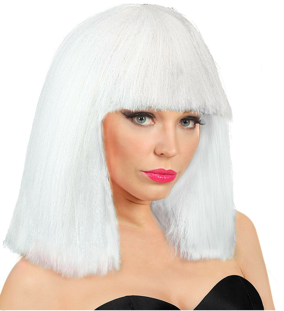 Dámská bílá paruka "showgirl"