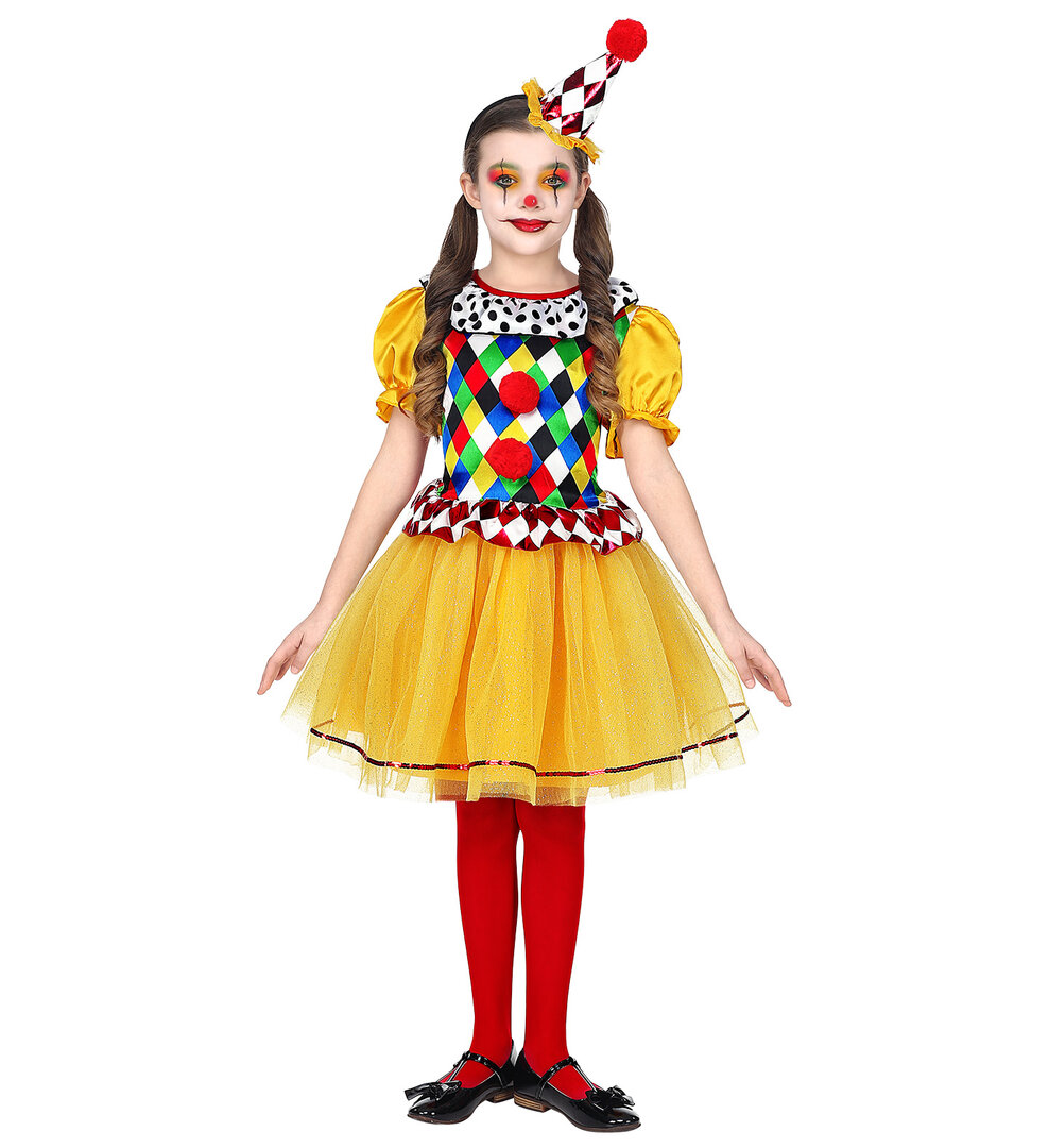 Dívčí kostým klaun s kloboučkem - Vel 4-5 let
