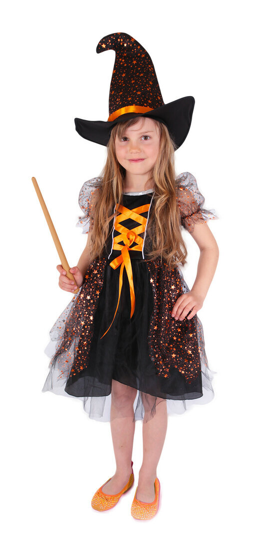 Dětský kostým čarodejnice hvězdička (8-10 let) čarodějnice / Halloween