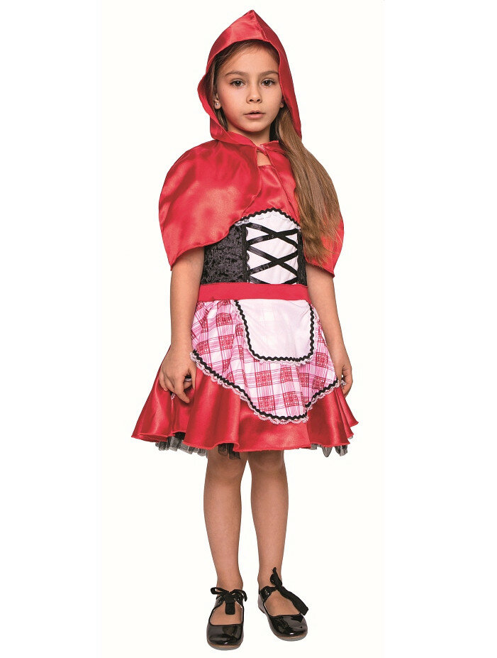 Dívčí kostým Červená Karkulka (šaty s pláštěm) - Pro věk 4-6 let