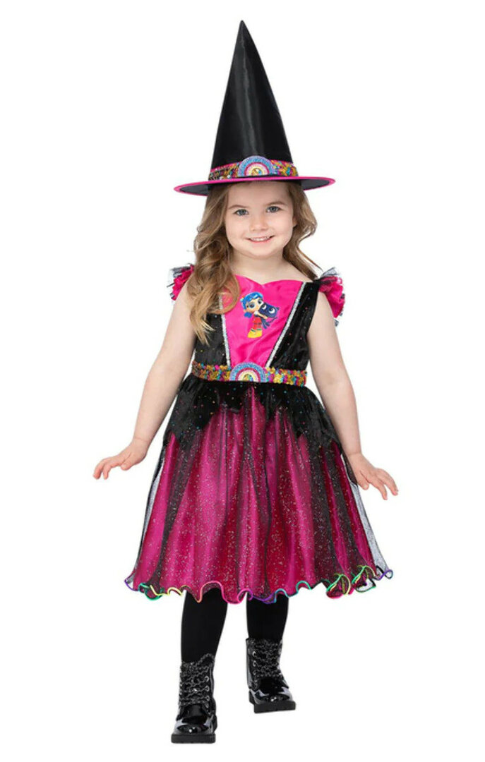 Dívčí kostým True a Duhové království, s kloboukem - Pro věk 7-9 let