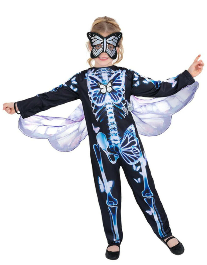 Dětský kostým kostra s motýlky - Pro věk 4-6 let