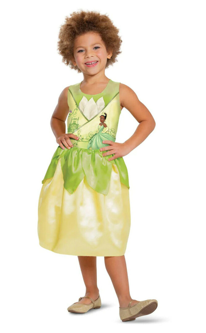 Dívčí kostým Tiana (princezna a žabák) - Pro věk 7-8 let