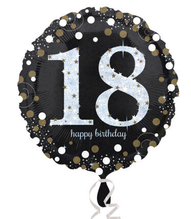 Fóliový balónek k 18. narozeninám, 45 cm
