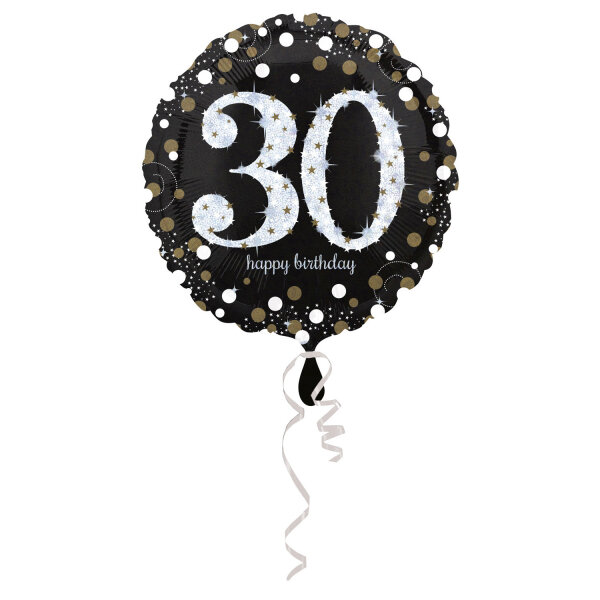 Fóliový balónek ke 30. narozeninám, 45 cm