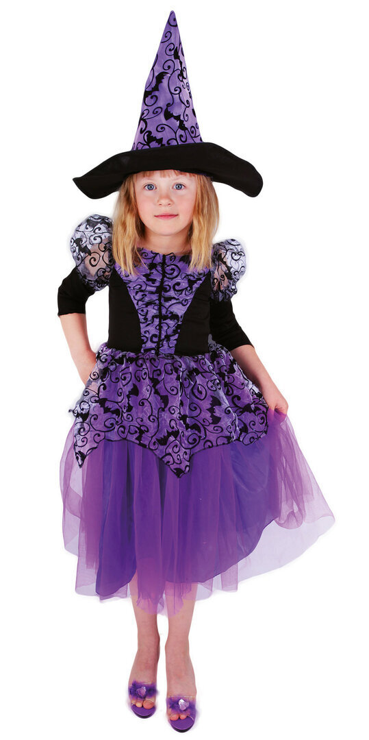 Dětský kostým čarodějnice fialová čarodějnice /Halloween - Pro věk 3-5 let