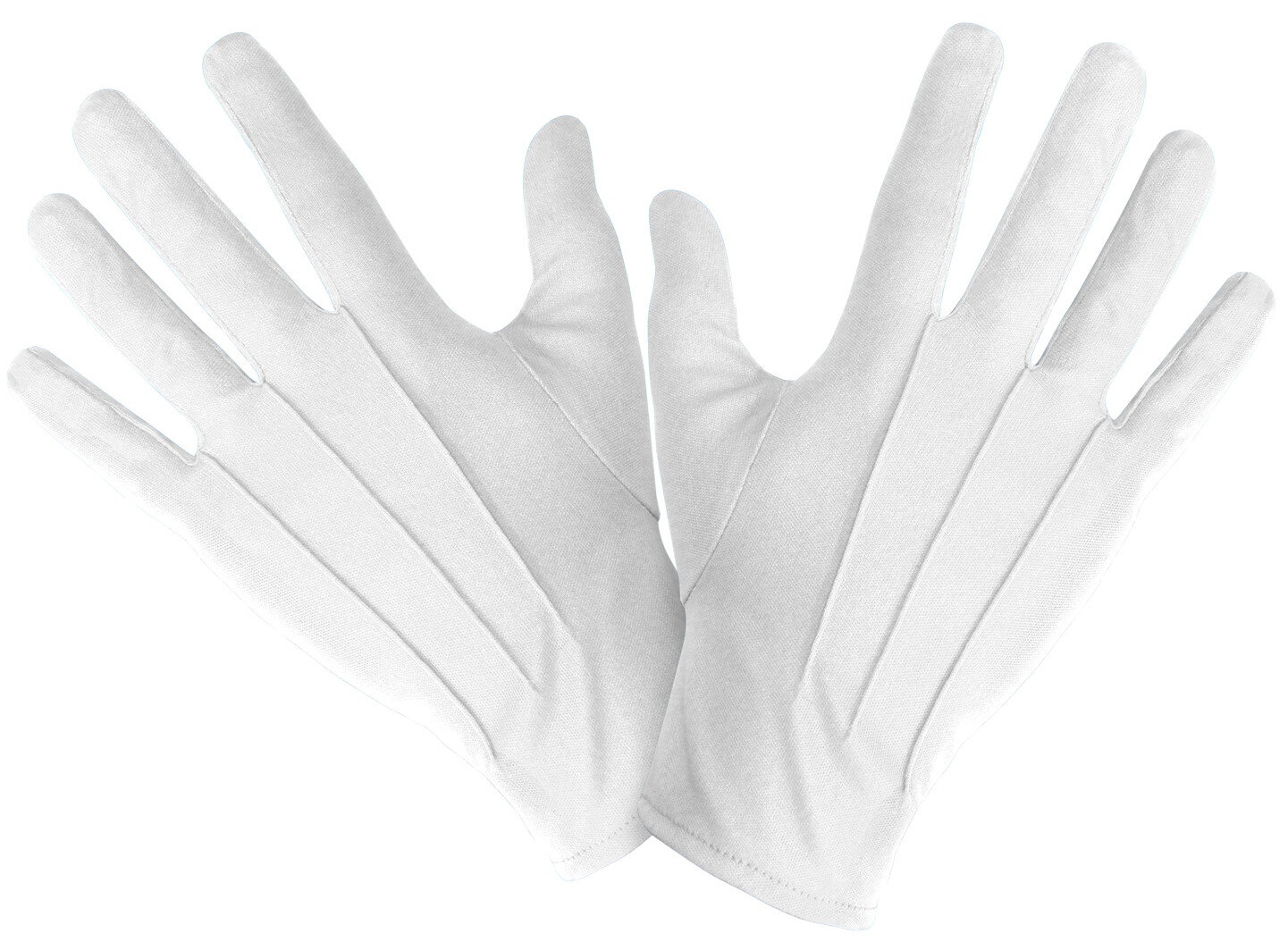 Bílé rukavice po zápěstí (šašek, mikuláš) - XL