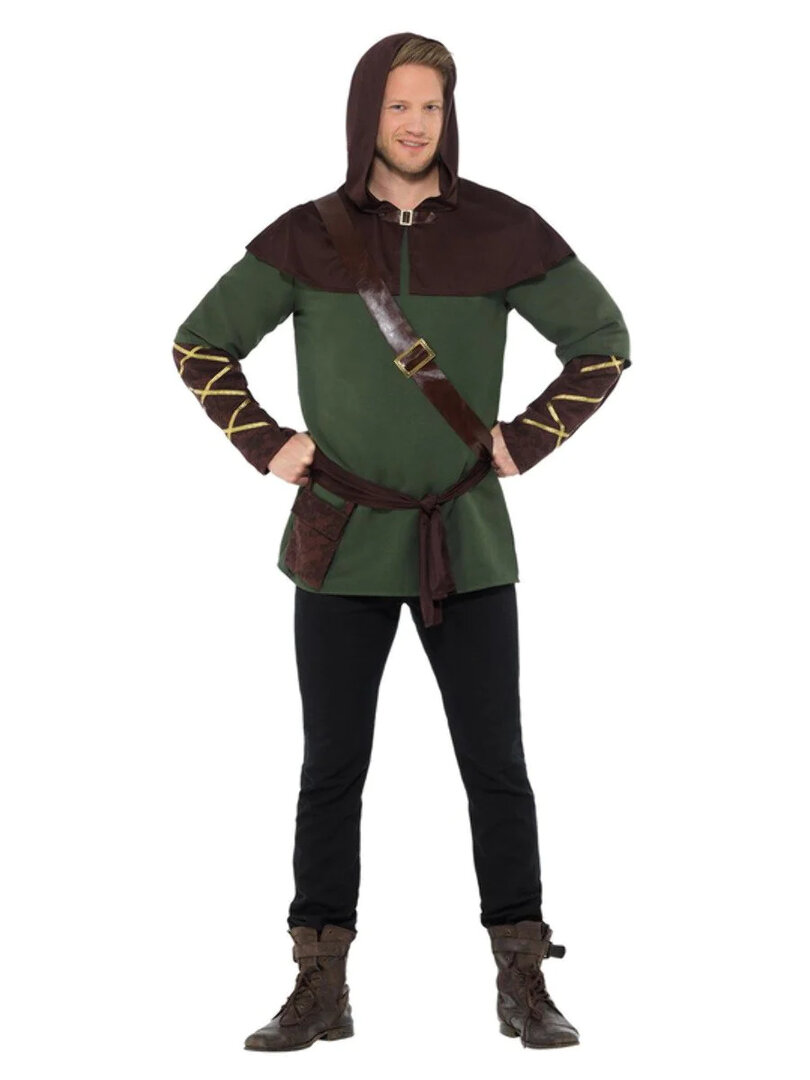 Pánský kostým Robin Hood s kápí - L